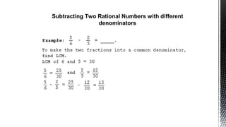 Subtracting Two Rational Numbers Ch 1 Rational Numbers.pptx
