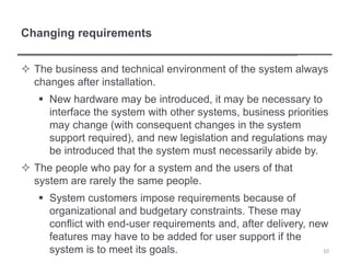 Requirements change - requirements engineering