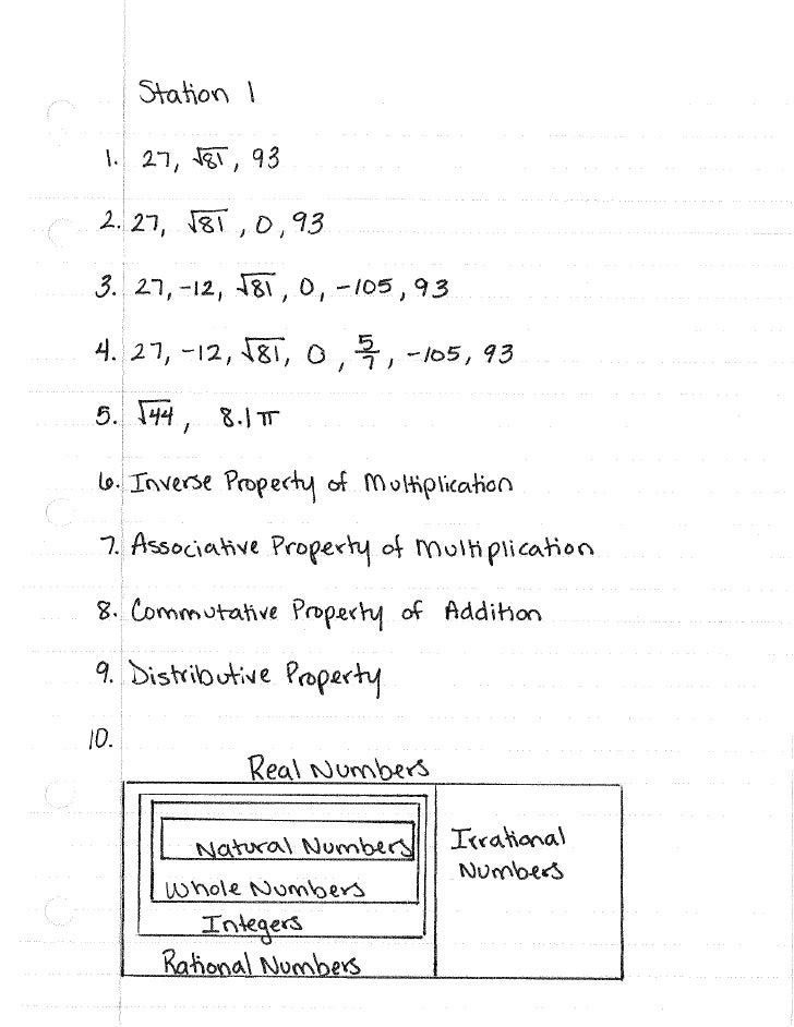 Ch 1 review stations CW answers