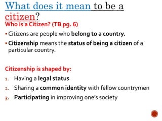 Ch 1 - Citizenship