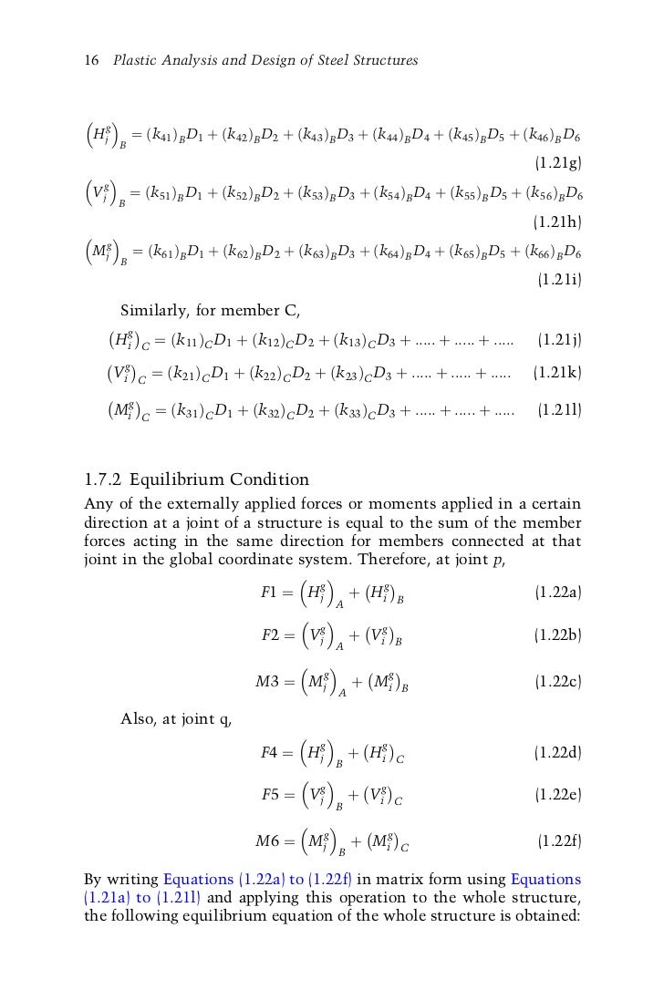 Ch 1 Structural Analysis Stiffness Method