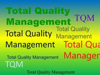 Total Quality
Management
TQM
Total Quality
Management
Total Qua
Managem
Total Quality Management
Total Quality Management
Total Quality
Management
TQM
 