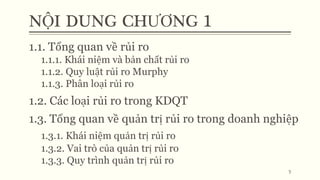 Chương 1 Tổng quan về Quản trị rủi ro trong kinh doanh quốc tế | PDF