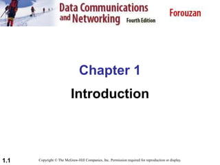 1.1
Chapter 1
Introduction
Copyright © The McGraw-Hill Companies, Inc. Permission required for reproduction or display.
 