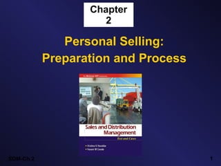 Chapter
                     2

              Personal Selling:
           Preparation and Process




SDM-Ch.2                             1
 