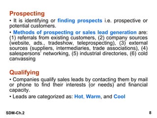 Ch2: Personal Selling:  Preparation and Process