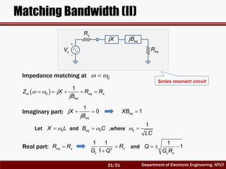 RF Circuit Design - [Ch2-1] Resonator and Impedance Matching | PDF