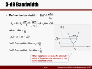 RF Circuit Design - [Ch2-1] Resonator and Impedance Matching | PDF