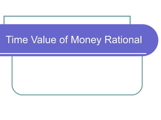 Time Value of Money Rational 