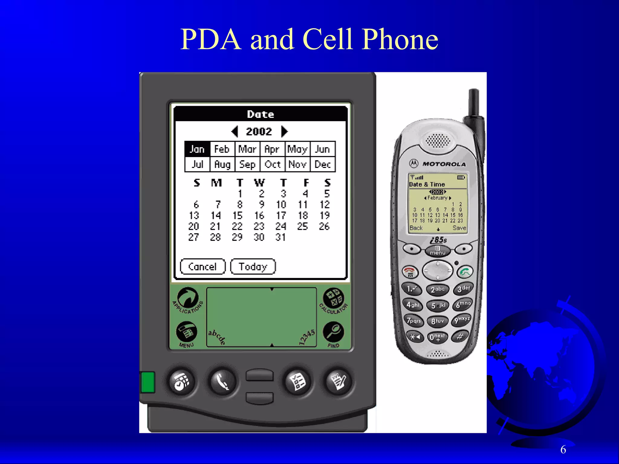 6
PDA and Cell Phone
 