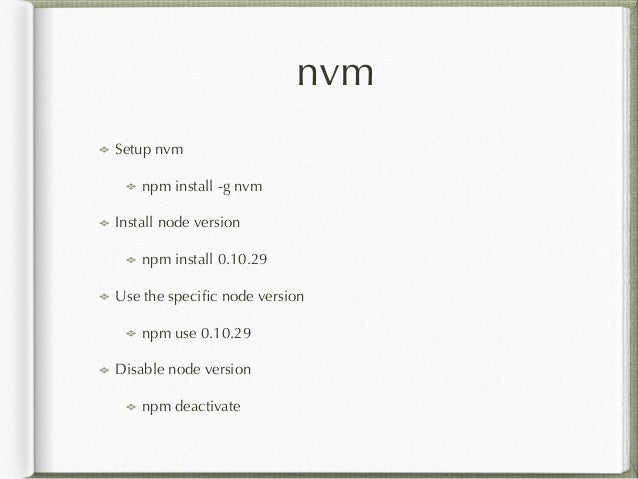 nvm install npm nvm install npm