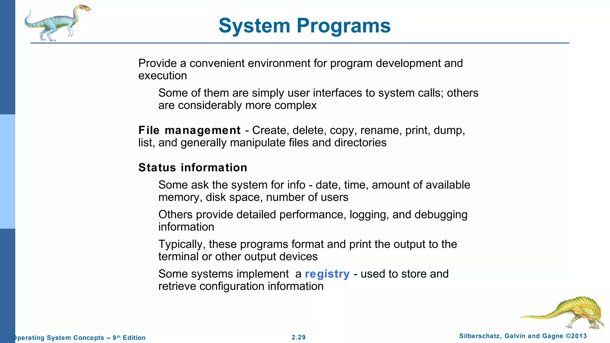 Chapter 2: Operating System Structures | PPT