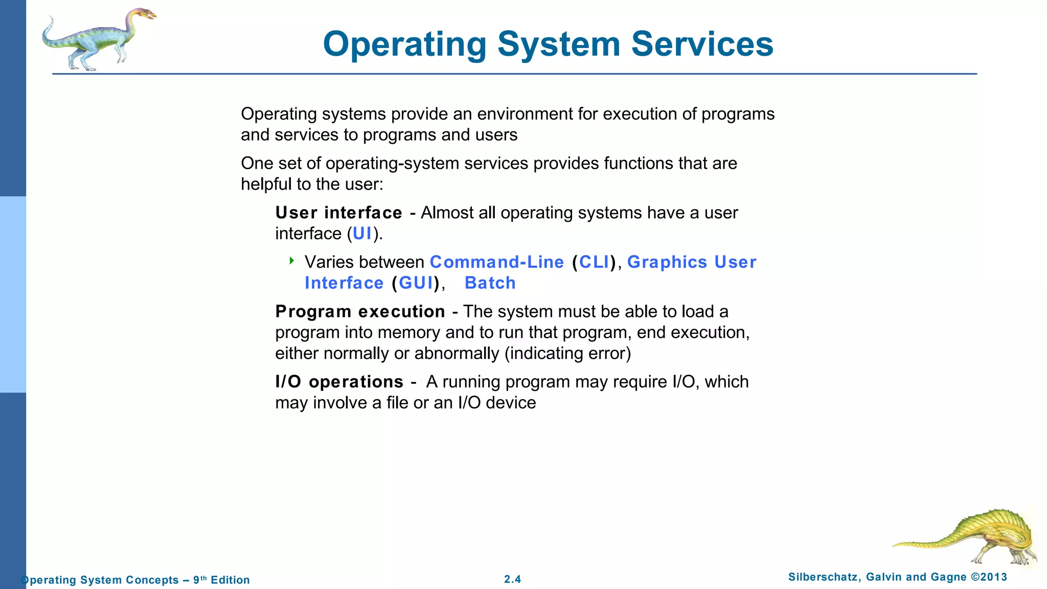 Chapter 2: Operating System Structures | PPT