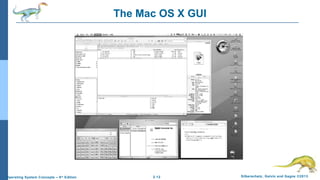 2.12 Silberschatz, Galvin and Gagne ©2013Operating System Concepts – 9th
Edition
The Mac OS X GUI
 