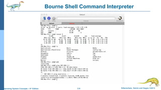 2.9 Silberschatz, Galvin and Gagne ©2013Operating System Concepts – 9th
Edition
Bourne Shell Command Interpreter
 