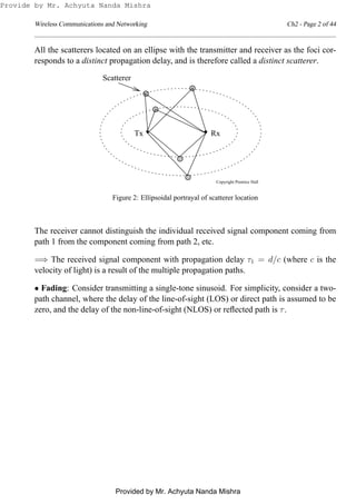 Wireless Communications and Networking Ch2 - Page 2 of 44
All the scatterers located on an ellipse with the transmitter an...