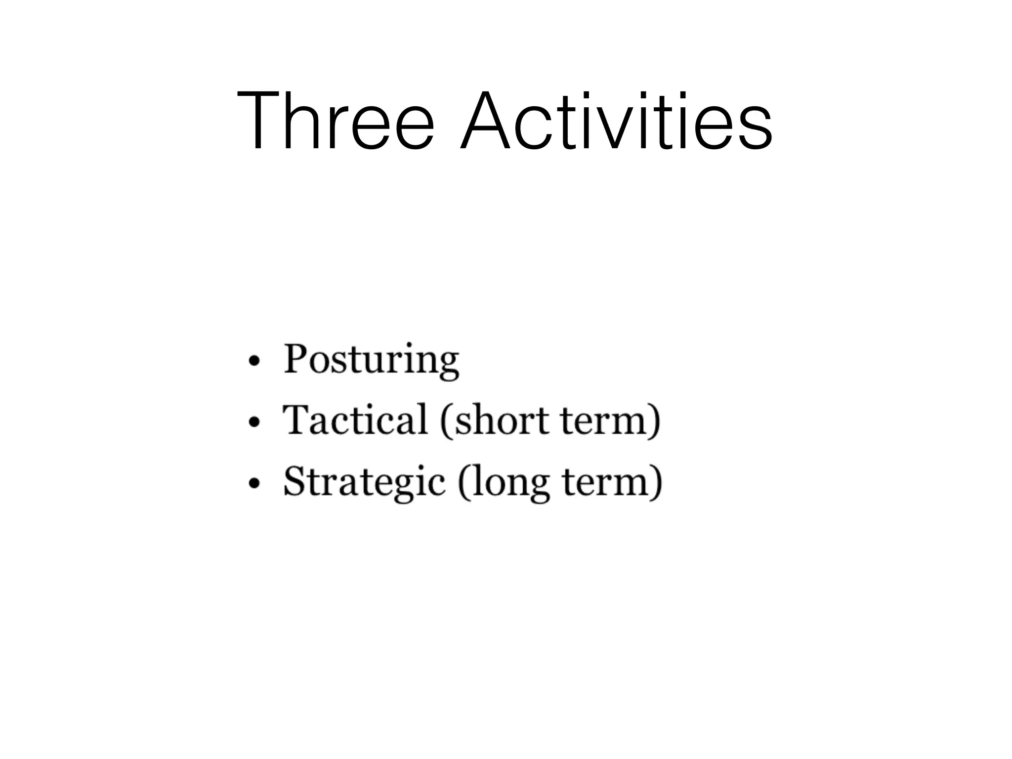 Three Activities
 