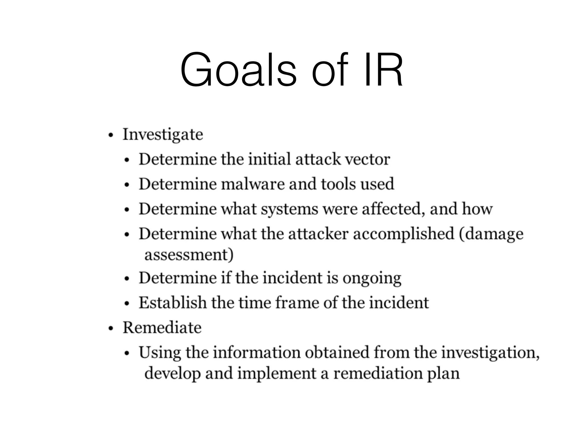 Goals of IR
 