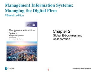 Copyright © 2018 Pearson Education Ltd.
1
Management Information Systems:
Managing the Digital Firm
Fifteenth edition
Chapter 2
Global E-business and
Collaboration
 