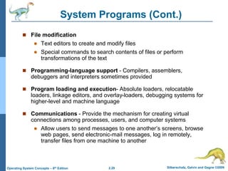 Operating system structures