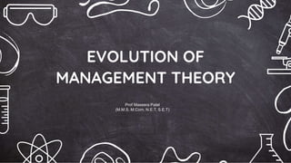 Evolution of Management Theory by Stephen Robbins | PPTX