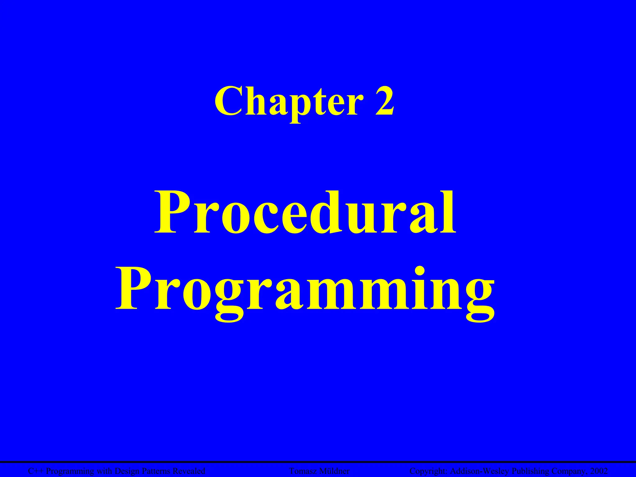 Procedural Programming Main function Problem | PPT