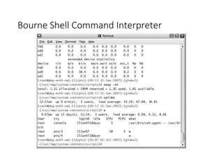 Bourne Shell Syntax operating system introduction and organization | PPT