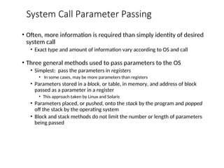 Operating System Parameters operating system introduction and organization | PPT