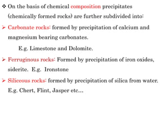 Precipition Rocks Ch 2.pdf this is geology power point to know formation of rocks to ...