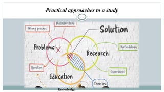 Practical approaches to a study
Knowledge
 