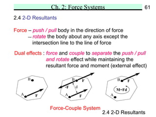 Force system two and three dimensional concepts | PDF