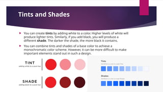 Tints Adding White Color Theory Fundamentals for Every Web Designer | PPTX