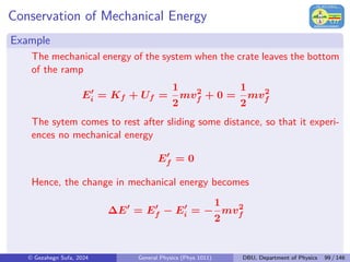 Simple Mechanical Energy Example Problem Comprehensive Guide to Work, Energy, and Momentum in General Physics ...