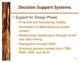ch2. Decision making systems , models, and support | PPT