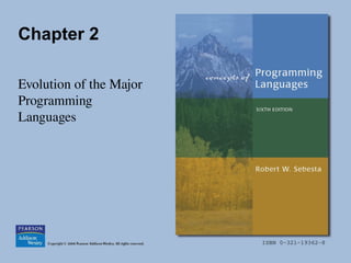 ISBN 0-321-19362-8
Chapter 2
Evolution of the Major
Programming
Languages
 