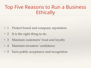 ch 2.ppt Ethics and Social Responsibility: Doing the Right Thing | PPT