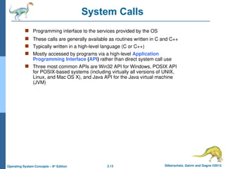 chapter 02 - operating systems structures | PPT