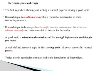 Comprehensive Guide to Research Problem and Proposal Writing | PPTX