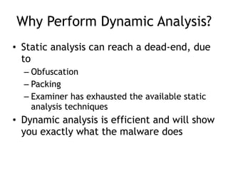 CNIT 126 2: Malware Analysis in Virtual Machines & 3: Basic Dynamic ...