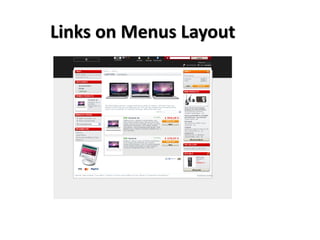 Links on Menus Layout
 