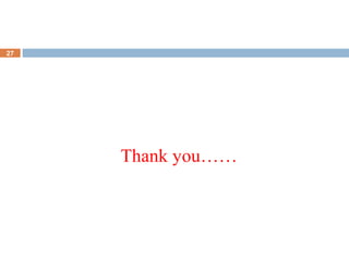 27
Thank you……
 