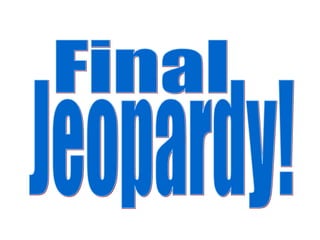 Jeopardy! Final Jeff Prokop 