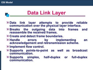chapter 2: Open Systems Interconnection (OSI) Model | PPT