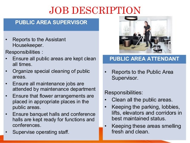 Housekeeping Operation Roles And Functions Of Housekeeping Personnel