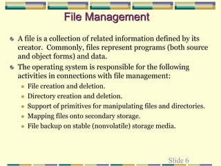 Ch2 system structure | PPT | Operating Systems | Computer Software and ...