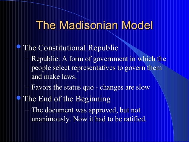 Madisonian definition picture