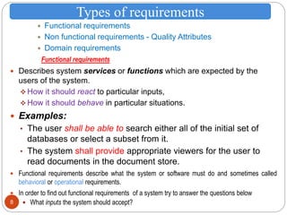 Requirements Atributes Ch 2 types of reqirement | PPTX