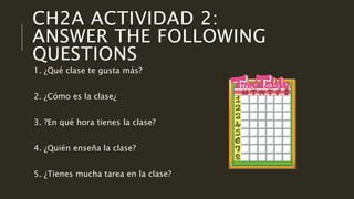 Ch2 vocabulario Realidades 1 | PPTX