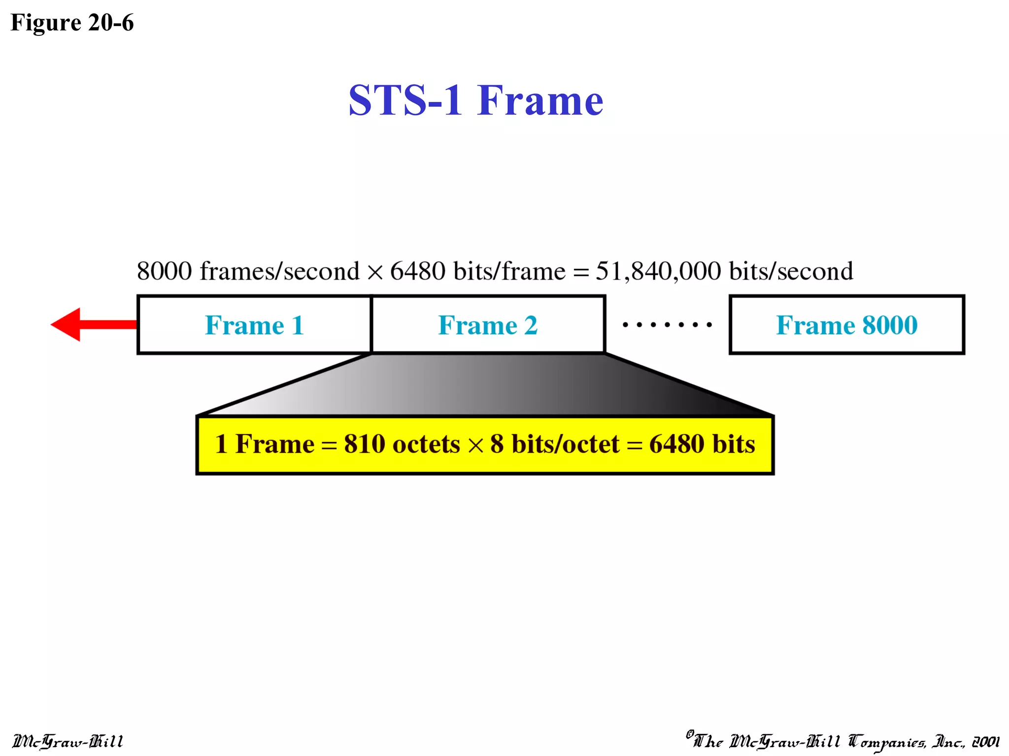 McGraw-Hill ©The McGraw-Hill Companies, Inc., 2001
Figure 20-6
STS-1 Frame
 