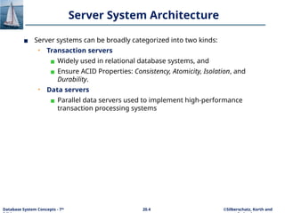 ch20 Database System Architecture by Rizvee | PPTX